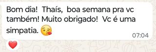 Print da mensagem original no WhatsApp