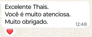 Print da mensagem original no WhatsApp